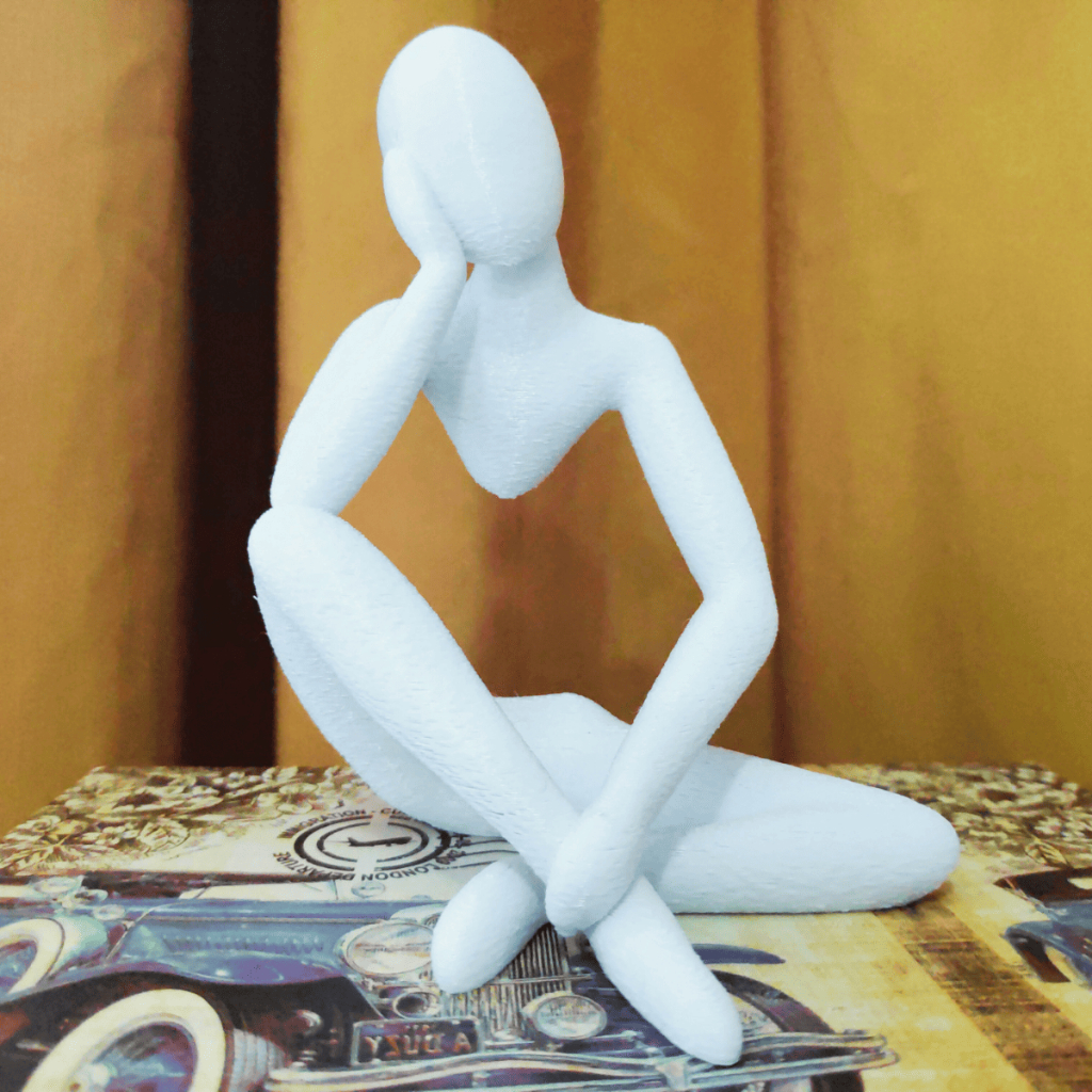 Estátua Decorativa Escultura O Pensador Abstrato - Plástico Impressão 3D