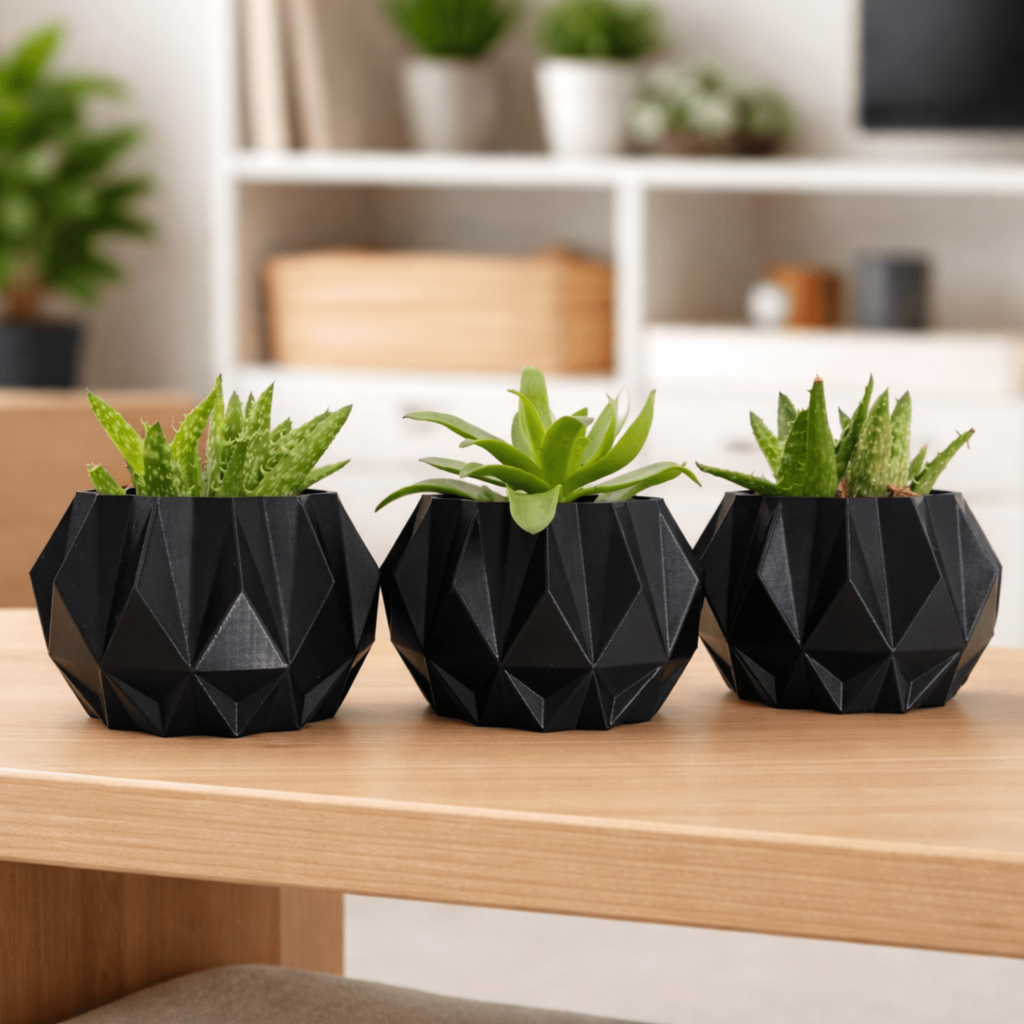 Vaso para Suculentas e Cactos Decorativo Kit 3 com Vasinhos de Planta Pequeno Cachepot